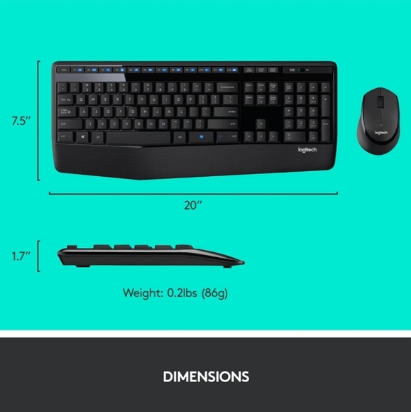 Logitech MK345 Wireless Keyboard & Mouse Combo - Picture 10 of 13